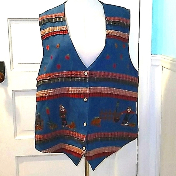 Bobbie Brooks Woman fall harvest embroidered vest - Picture 1 of 4